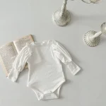 [66-90cm] パフスリーブノーカラー ロンパース    LB5493 - Image 10