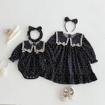 [66-140cm] リボン 小花柄 ロンパース or ワンピース - Image 12