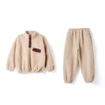 [90-160cm]ふわふわ トップス+パンツ セットアップ ルームウェア - Image 3