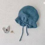 [66-90cm] 花柄編み ロンパースOR帽子 - Image 5