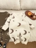 [66-100cm] 太陽or月柄 ロンパース