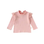 [73-110cm]シャツ 肩フリル シンプル 合わせやすい 長袖 トップス - Image 7