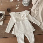 [73-100cm] 丸襟リブ セットアップ - Image 11