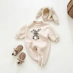 [66-90cm] 韓国風 ウサギデザイン オールインワン or 2点セット - Image 2