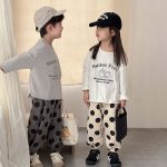 [80-150cm]長袖Tシャツ デザートプリント シンプル 定番 兄妹お揃い - Image 3