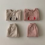 [73-100cm]セットアップ 犬柄 プリント ルーズ 着心地良い 二点セット - Image 7