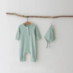 [66-90cm] 韓国風リブ オールインワン - Image 8