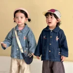 [80-150cm]デニム アウター ポケット付き カジュアル 人気 - Image 3