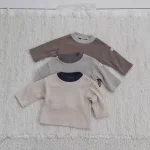 [80-130cm]シンプル クールネック トップス