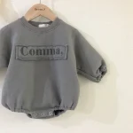 [66-90cm] 英字 ロンパース - Image 2