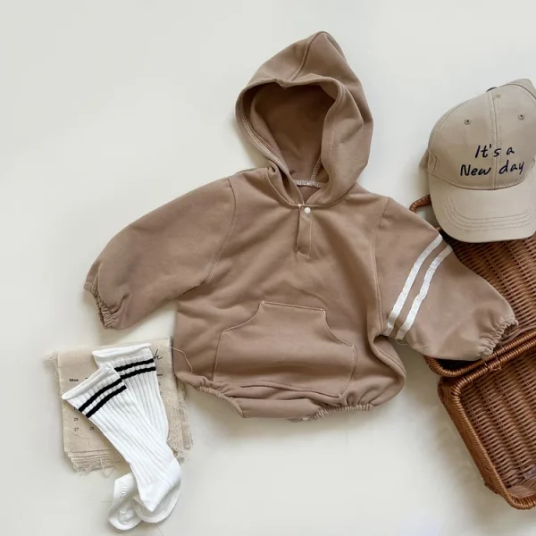 [66-90cm] フーディ ロンパース