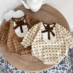 [66-90cm] リボンコーデュロイ ロンパース - Image 5