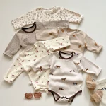 [66-90cm] 動物or小花柄 ロンパース or ボトムス - Image 8