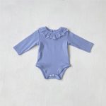 [66-90cm]ロンパース フリル付き 無地 肌に優しい ベビー服 - Image 8