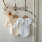 [66-90cm]韓国風 スクエア襟 ロンパース - Image 3