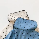 [66-100cm]オールインワン 丸襟 ハート柄 おしゃれ ロンパース - Image 5