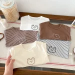 [73-100cm] 熊プリント シャツ - Image 10