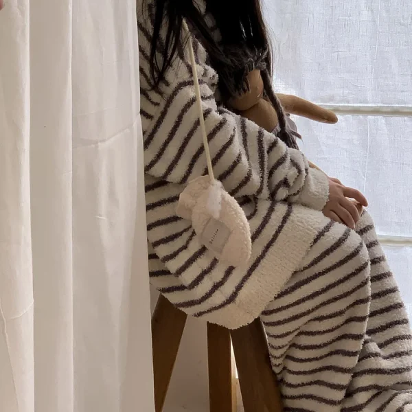 [90-150cm] ボアボーダー ルームウエア セットアップ