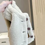 [80-130cm] フェイクムートン ボアコート - Image 6