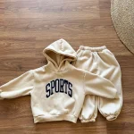 [80-150cm] 英字プリント ボア付き セットアップ - Image 19