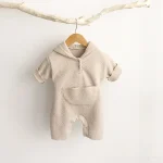 [73-100cm] 韓国風 フード付き オールインワン - Image 4