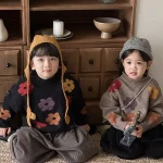 [80-140cm] 花柄 セーター - Image 5