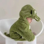 [66-100cm] 恐竜デザイン ボア オールインワン - Image 6