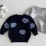 [80-130cm] 花柄 セーター - Image 9