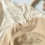 [66-90cm] 恐竜プリント ロンパース - Image 2