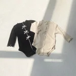 [66-90cm] リボン フリル襟 ロンパース - Image 9