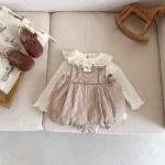 [66-100cm] チェック柄 ロンパース - Image 16