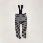 [73-100cm] ボーダー サロペット タイツ - Image 3