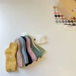 [GOODS] シンプル カラー英字 ソックス - Image 10