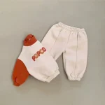 [73-100cm] 英字柄 ボア セットアップ - Image 5