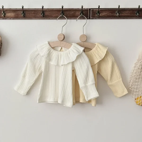 [73-100cm] フリル丸襟 シャツ