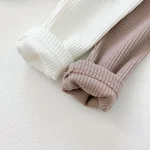 [66-90cm]レギンス リブ 履きやすい シンプル - Image 2