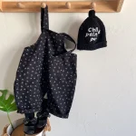 [66-90cm] 小花柄 サロペットORインナーシャツ - Image 3