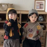 [80-140cm] 花柄 セーター - Image 8