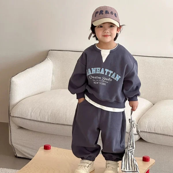 [80-150cm]セットアップ 英字プリント カジュアル 定番