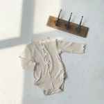 [66-90cm] リボン フリル襟 ロンパース - Image 7