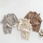 [66-100cm] ゲーブル編み セーター or サロペット - Image 2