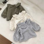 [73-100cm]トップス 花柄 フリル襟 おしゃれ トップス - Image 7