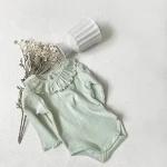 [66-90cm] フリル襟 ロンパース - Image 2