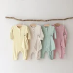 [66-90cm] 韓国風リブ オールインワン - Image 16