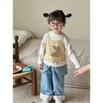 [90-140cm] 取り外し可能 スカート デニム パンツ - Image 4