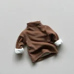 [80-130cm] ハイネック ボアインナー シャツ - Image 7