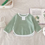 [66-100cm] ボタン シンプル トップス - Image 6