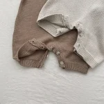 [66-90cm] 韓国風 ノーカラー ロンパース - Image 4