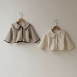 [73-100cm] 韓国風 丸襟 ボア トップス - Image 5