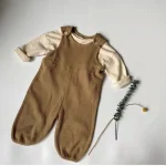 [80-130cm] レトロ シンプル サロペット - Image 7